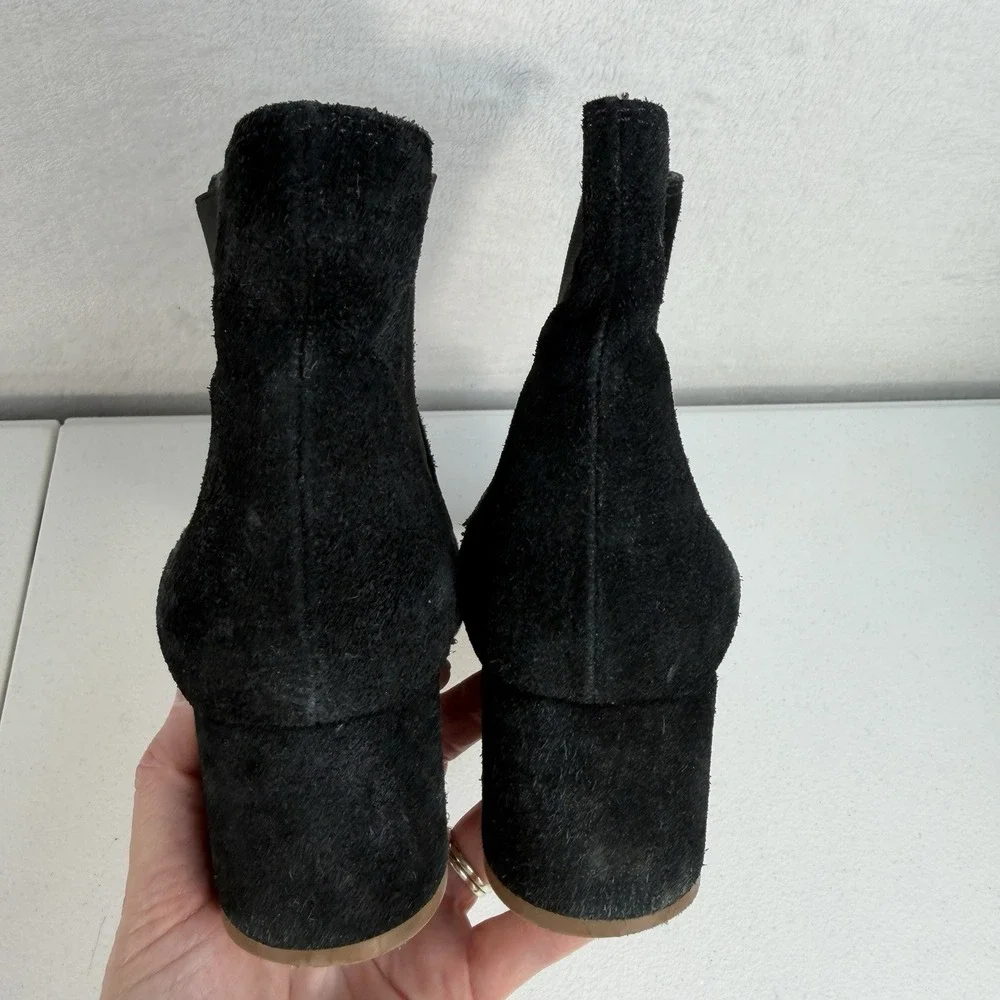 MADEWELL Size‎ 10 The Walker Chelsea Ankle Heel Boots In Suede Black G8044